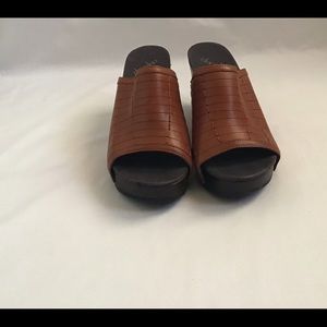 Dansko Brown leather wedges